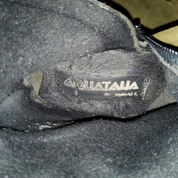 AQUATALIA Romanian Loden Green Suede Boots Forest Elf Boho Size 8 - Picture 10 of 10